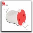 grounded female plug – 16a – 220v – white & red