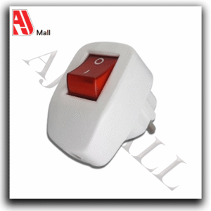 2 gang grounded plug adapter – 16a – 220v – white