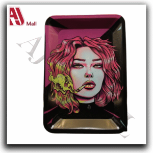 Psychedelic Woman Rolling Tray – Neon Art Edition