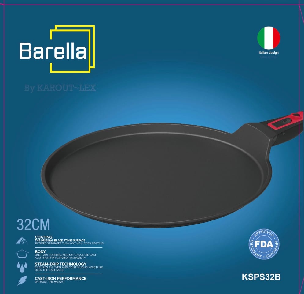 Barella – Non-Stick Flat Tawa Pan 32 cm (FDA Approved) - Image 2