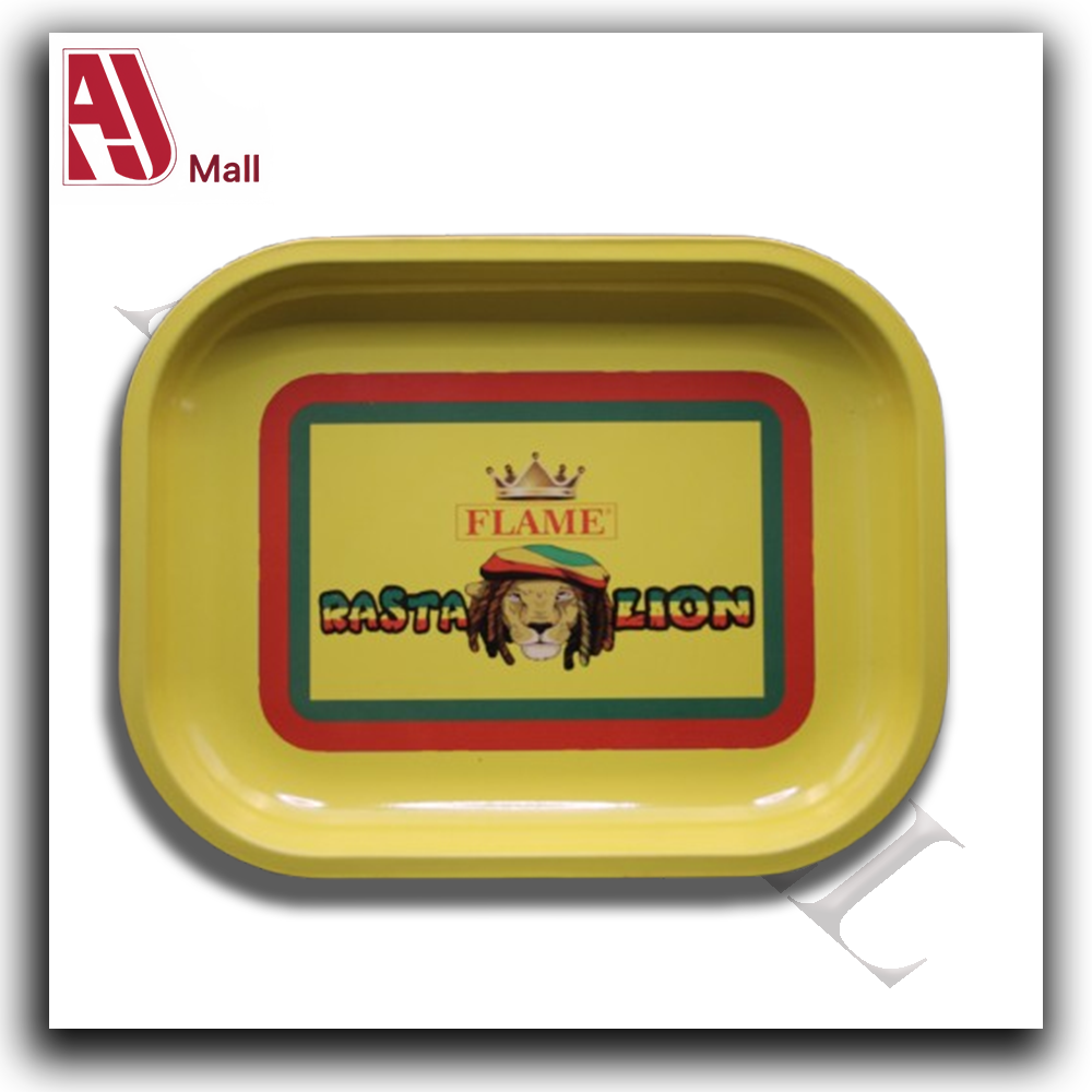 Flame Rasta Lion Rolling Tray – Reggae Edition