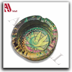 Glass Ashtray – Psychedelic Leaf Edition