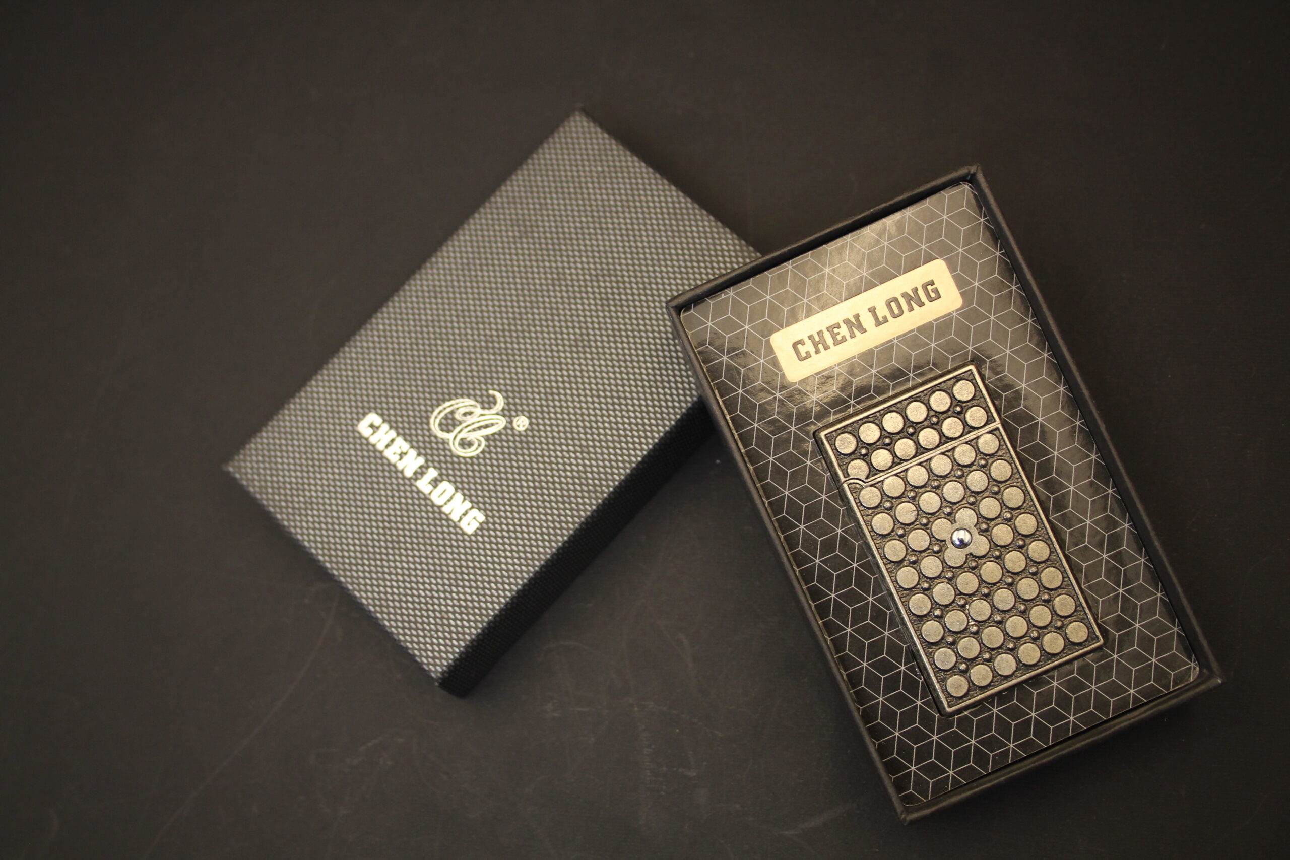 CHEN LONG – Luxury Jet Flame Lighter (Metal Dotted Design) - Image 4