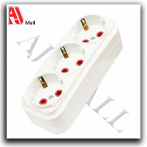universal power extension strip – 4 sockets – 250v – 3m cable – with power switch – white