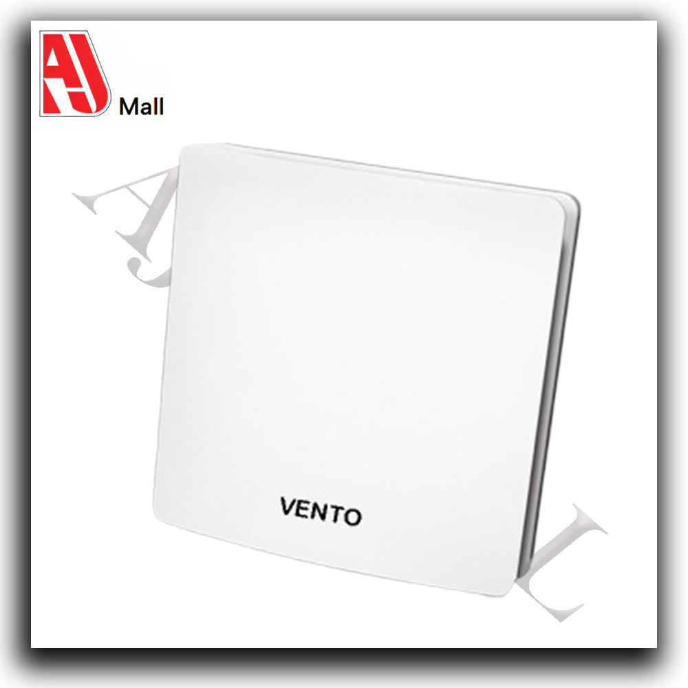 (vf s6) vento glass wall exhaust fan – 6 inch (150 mm) white