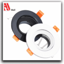 trimless round spotlight frame – adjustable – white & black