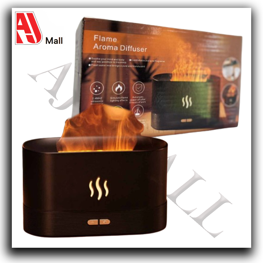 Flame Effect Aroma Diffuser & Humidifier – Ultrasonic LED Mist