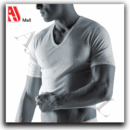 men’s ribbed cotton v neck short sleeve t shirt – classic fit