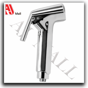 chrome handheld bidet spray (shattaf) with trigger control