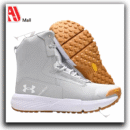 men’s high top outdoor hiking boots – light gray with gum rubber sole