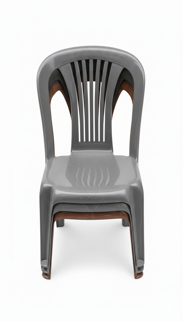 classic plastic outdoor chair – brown dark gray
