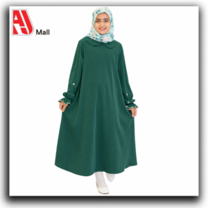 girls’ embroidered abaya – available in green, black & navy blue – 105/114/120 cm